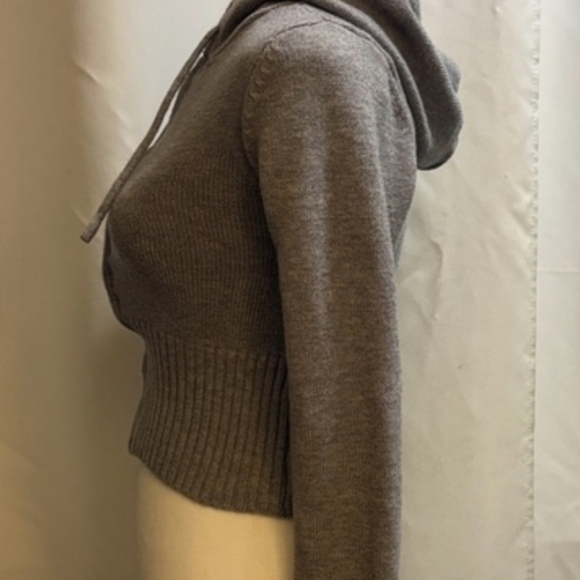 Frankie's Bikinis Grey Hooded Sweater - Picture 4 of 4